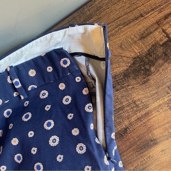 J. Crew Navy Foulard Print Minnie Pants 4 - Picture 6 of 10